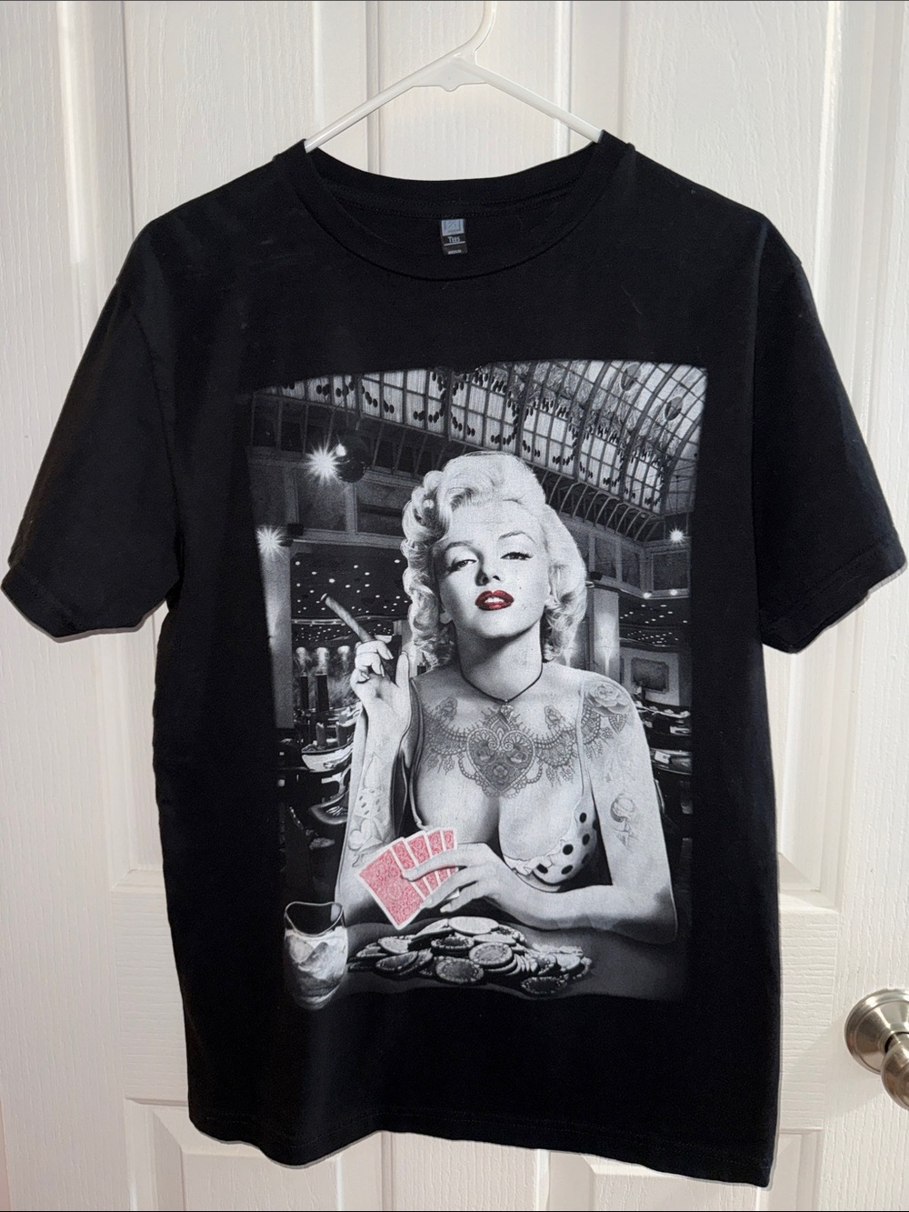 Black Graphic Marilyn Monroe Short Sleeve Tee